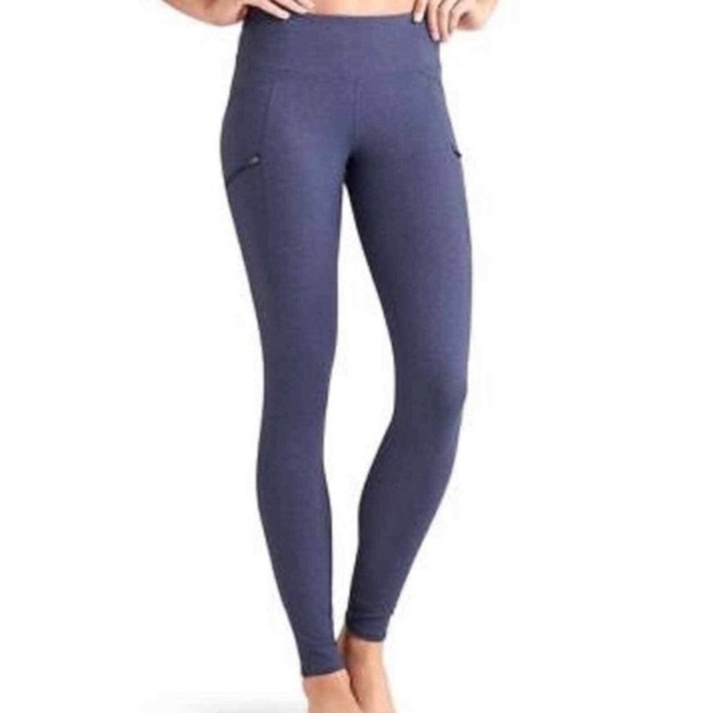 Athleta Size Small Pixie Drifter Tight Skinny Full Length Dark Blue pockets